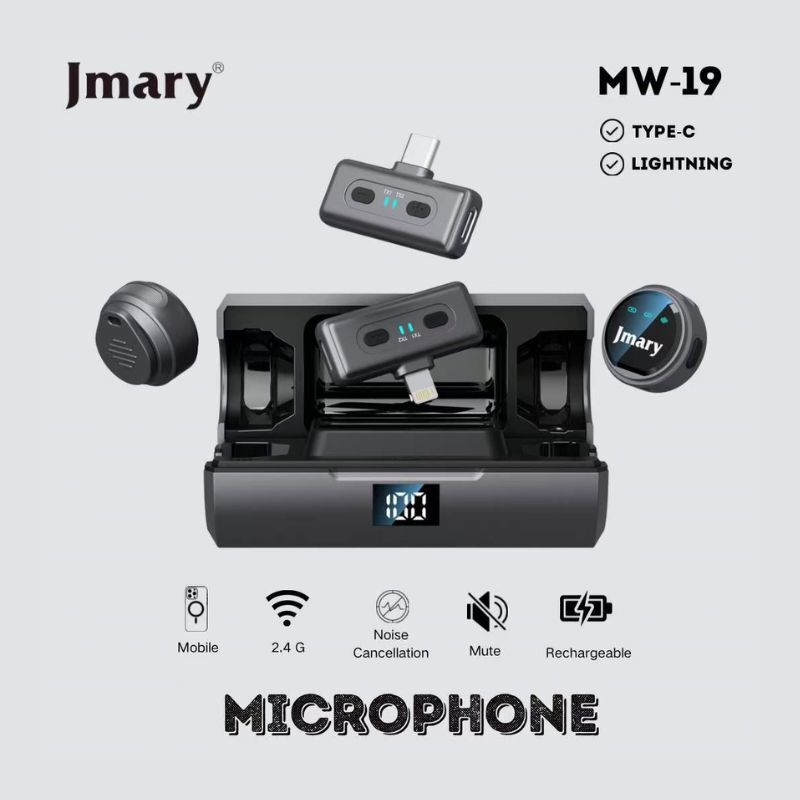 Jmary MW-19 Wireless Microphone for Type-C & lightning