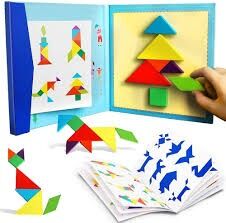 The Magnetic Tangram Jigsaw Puzzle , priced at 620 BDT , is an educational toy that promotes problem , solving and creativity in children. Made from non , toxic, high , quality wood, its magnetic pieces stay securely in place, ensuring a safe and enjoyable play experience. Ideal for children aged 3 and up, this puzzle helps develop cognitive skills, shape recognition, and spatial awareness. Its compact design makes it travel , friendly, perfect for learning on the go. A fun and durable learning tool for parents who want quality at an affordable price.
