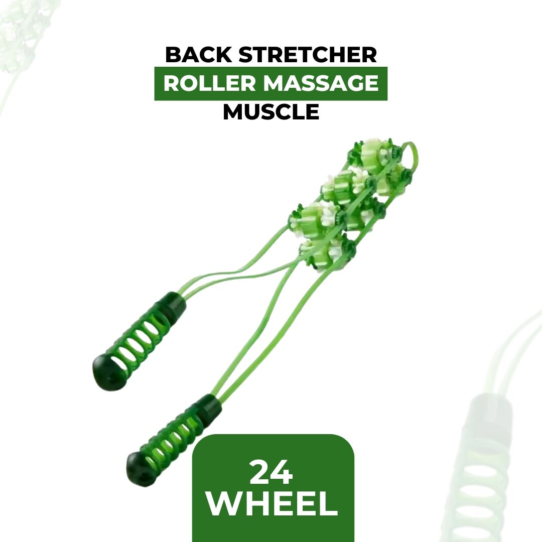 Back Pain Relieve Roller with 3-level adjustable design, durable ABS frame, and EVA foam padding for stretching, spinal alignment, and posture correction – ideal for home, office, and gym use